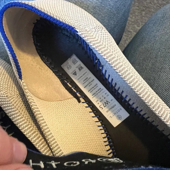 Rothy’s Cream Gray Pointed Flats, size 7.5 - Picture 7 of 8